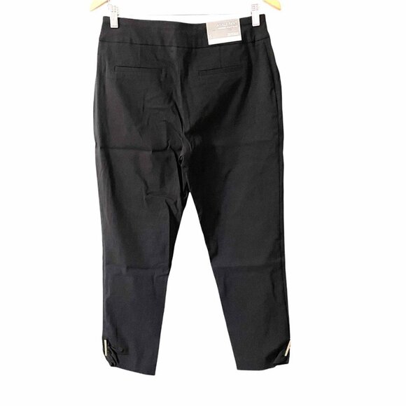 NWT JM Collection Deep Black Ankle Pant Comfort Waistband Pants Women's Size S - Picture 2 of 11